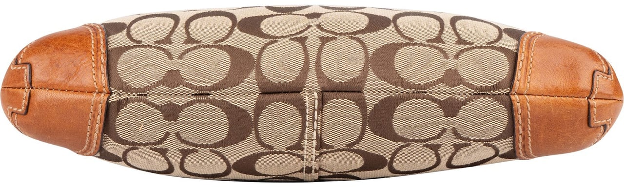 Coach Coach Monogram Signature Demi Handbag Bruin