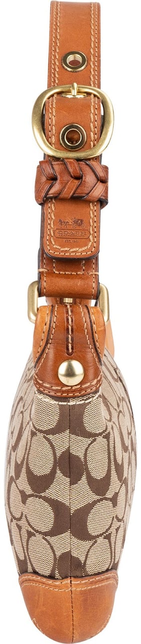 Coach Coach Monogram Signature Demi Handbag Bruin