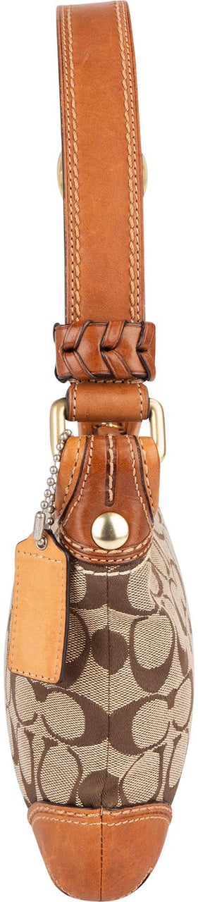 Coach Coach Monogram Signature Demi Handbag Bruin