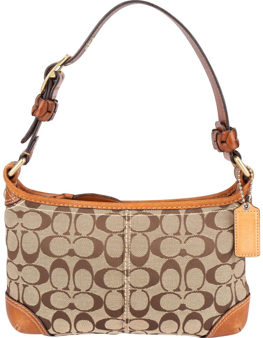 Coach Coach Monogram Signature Demi Handbag Bruin