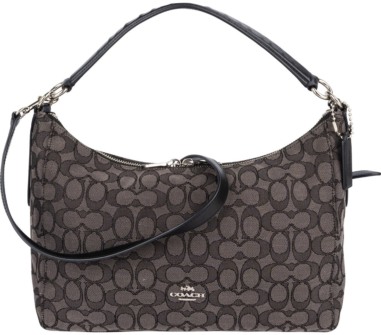 Coach Coach Monogram Signature Canvas Ergo Shoulder Crossbody Bag Zwart