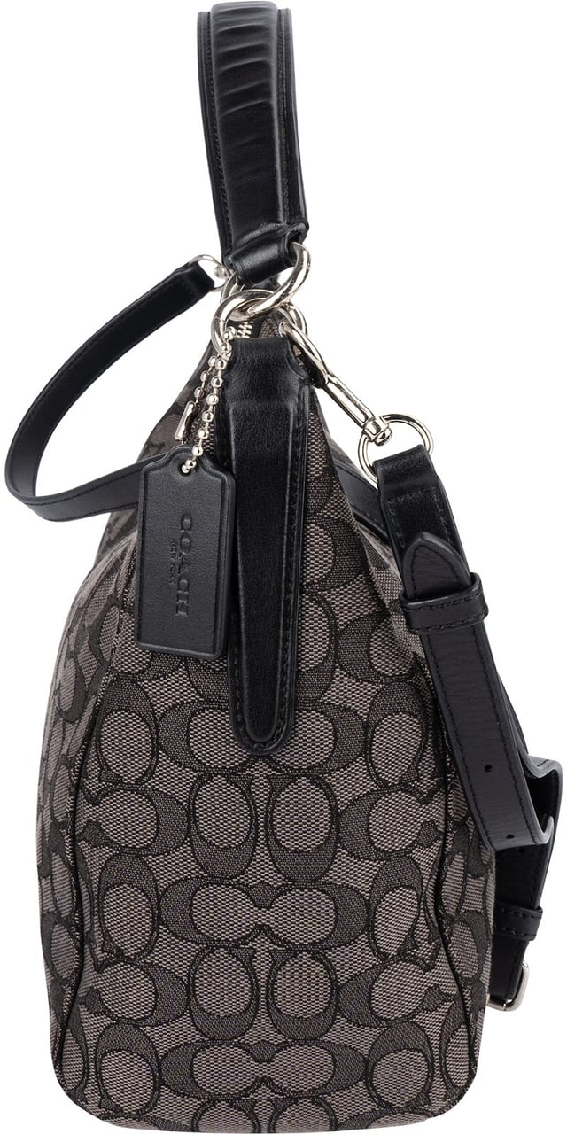 Coach Coach Monogram Signature Canvas Ergo Shoulder Crossbody Bag Zwart