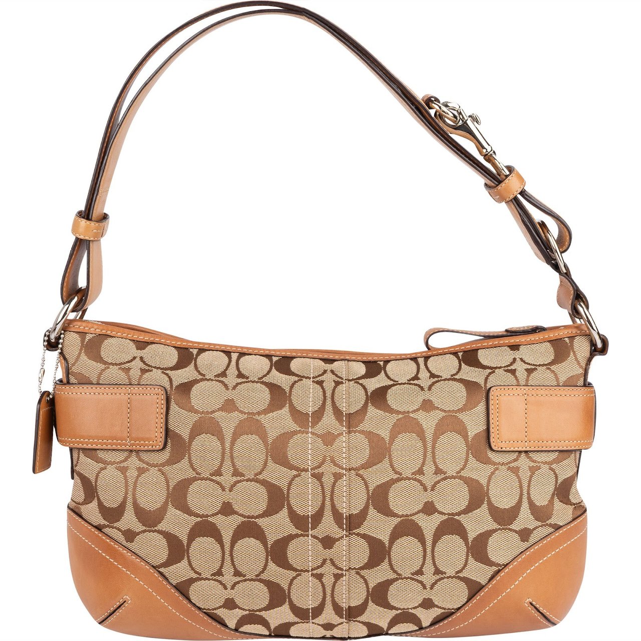 Coach Coach Monogram Signature Canvas Soho Buckle Shoulder Bag Bruin