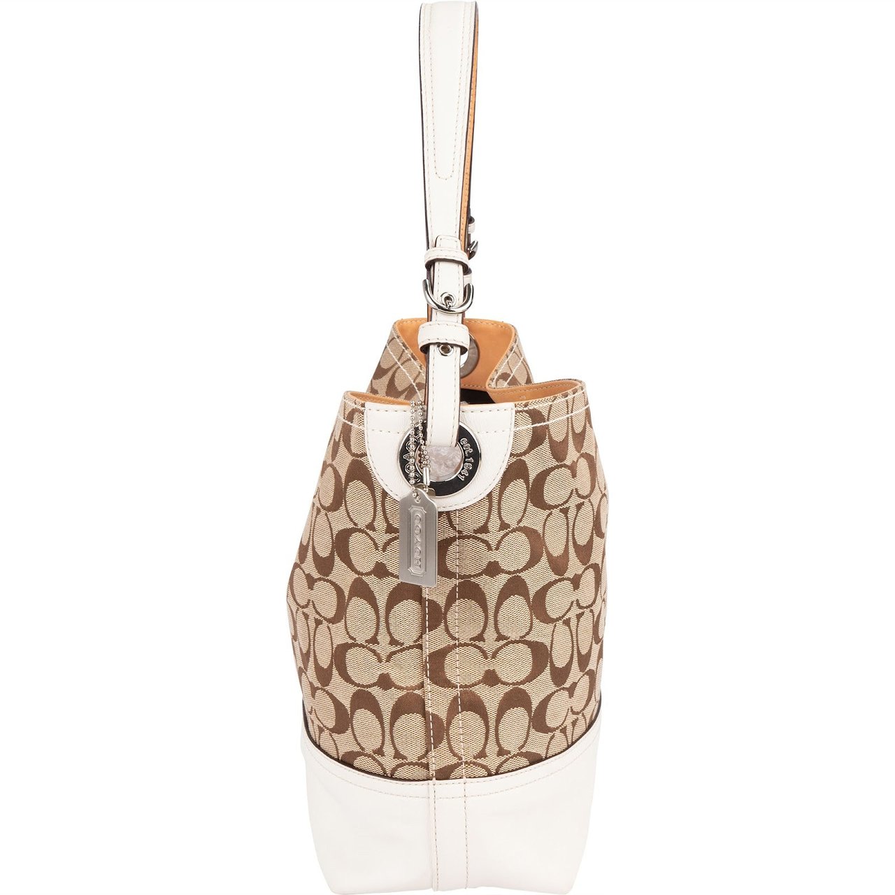 Coach Coach Monogram Signature Tote Shoulder Bag Beige