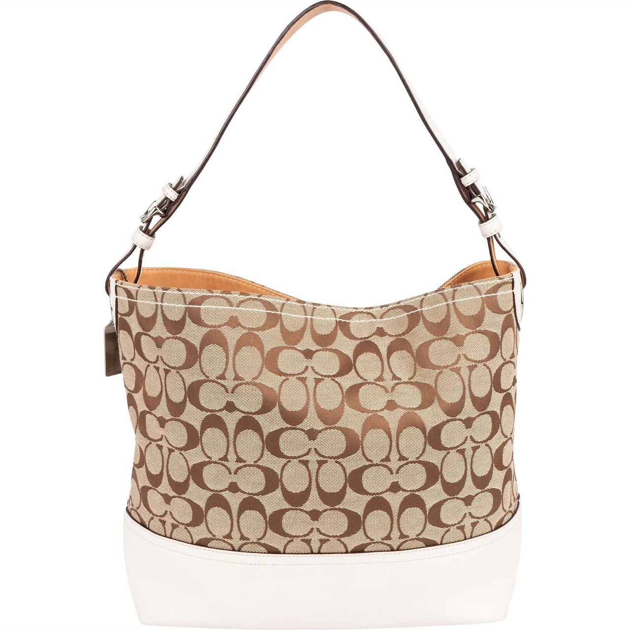 Coach Coach Monogram Signature Tote Shoulder Bag Beige