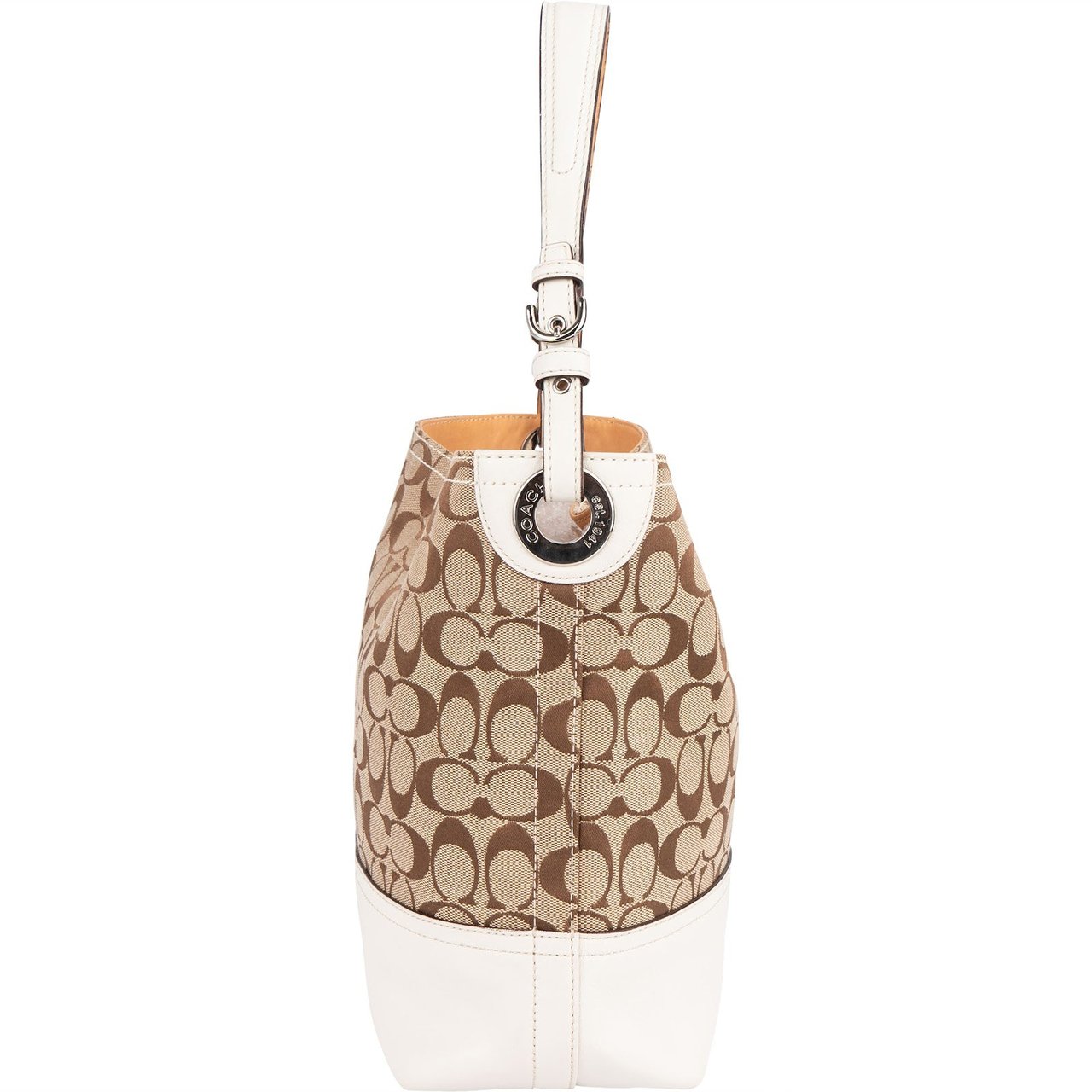 Coach Coach Monogram Signature Tote Shoulder Bag Beige