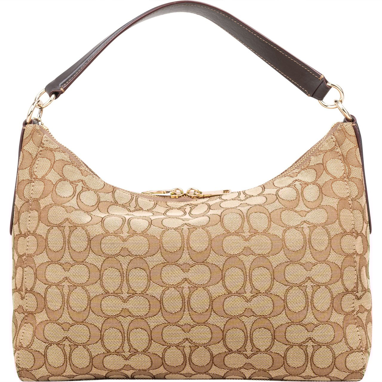 Coach Coach Monogram Signature East West Celeste Handbag Beige