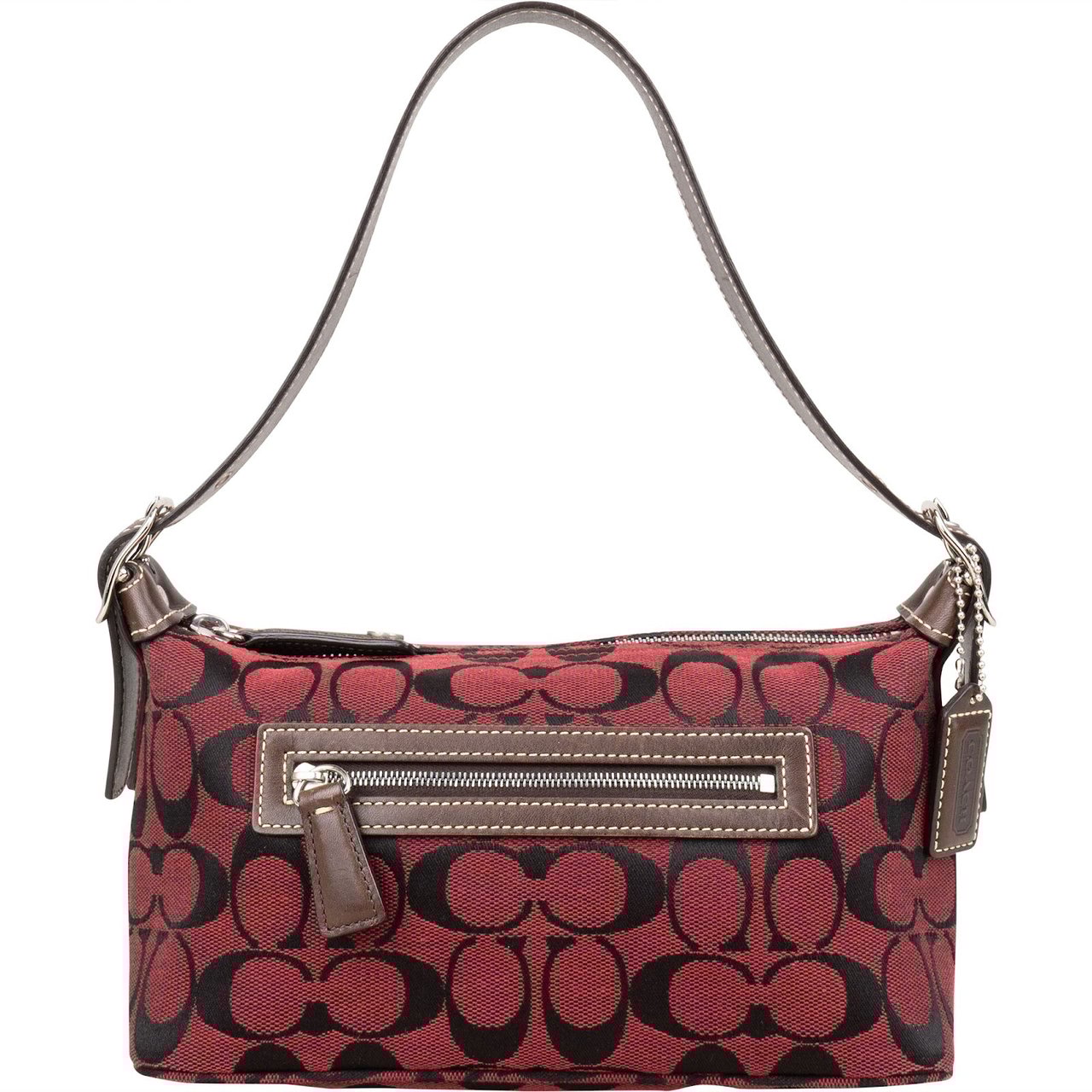 Coach Coach Red Monogram Signature Demi Mini Handbag Rood