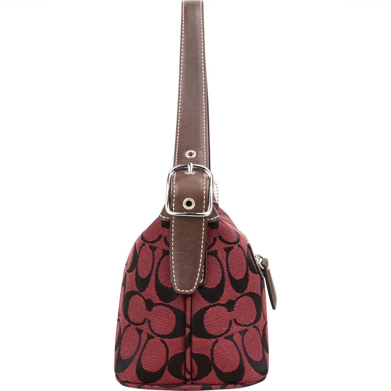 Coach Red Monogram Signature Demi Mini Handbag Rood