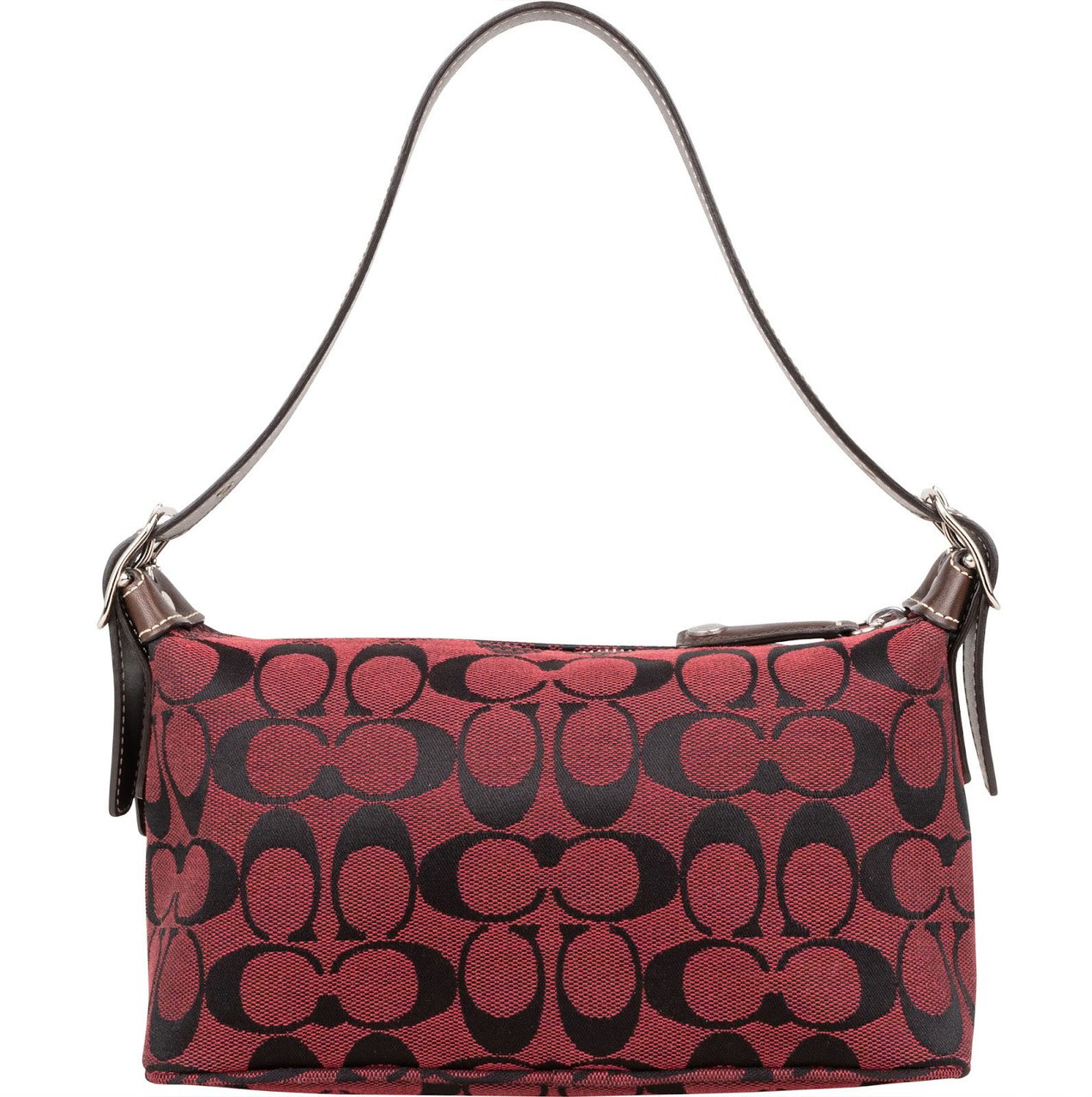 Coach Red Monogram Signature Demi Mini Handbag Rood