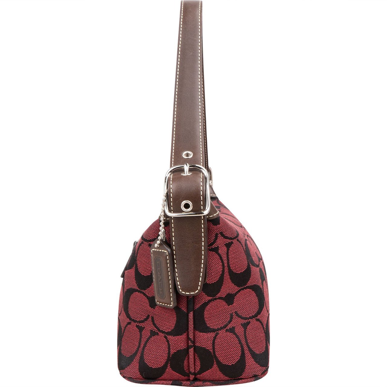 Coach Red Monogram Signature Demi Mini Handbag Rood