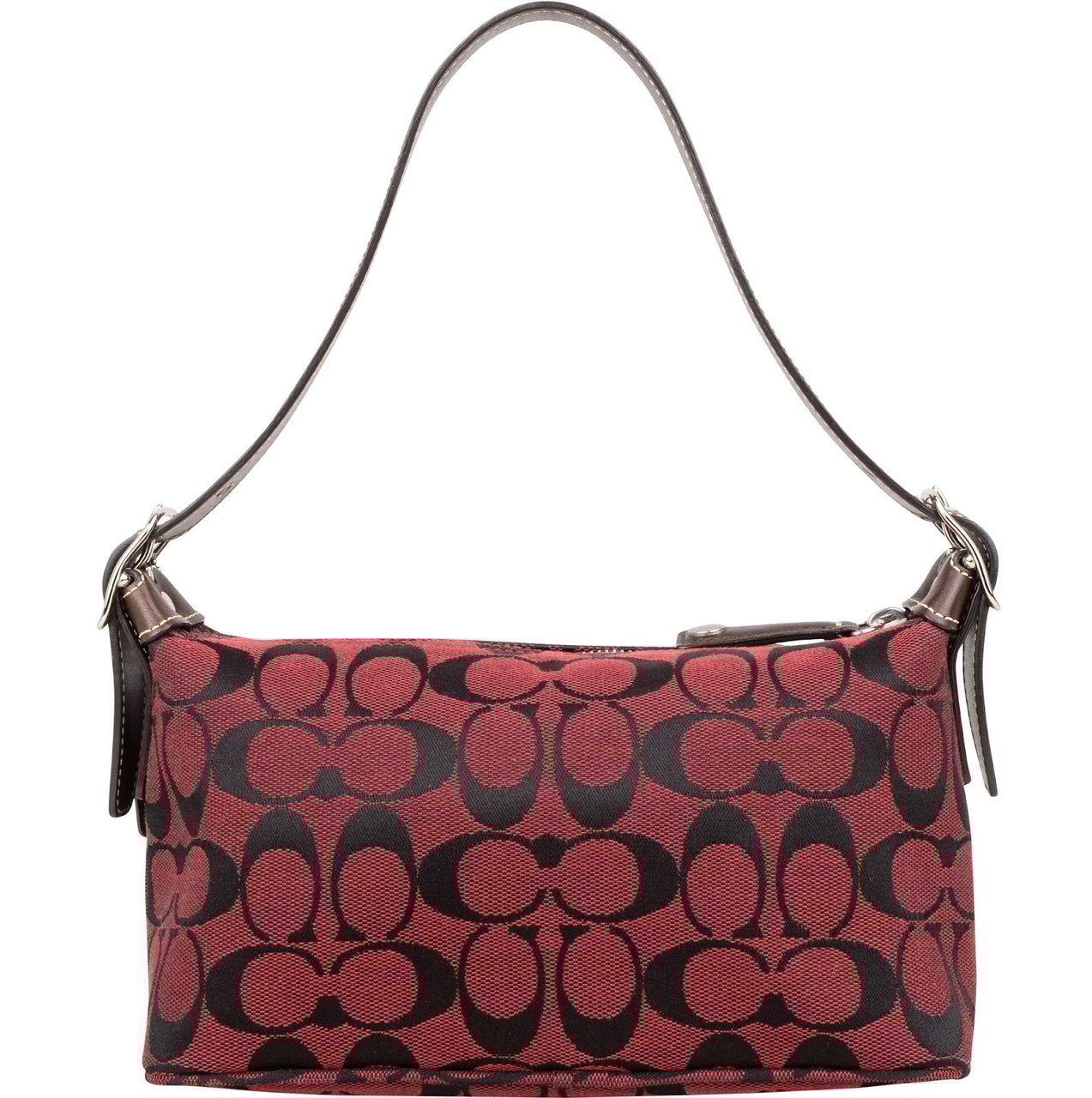 Coach Coach Red Monogram Signature Demi Mini Handbag Rood