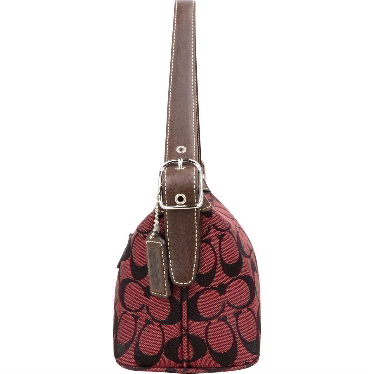 Coach Coach Red Monogram Signature Demi Mini Handbag Rood