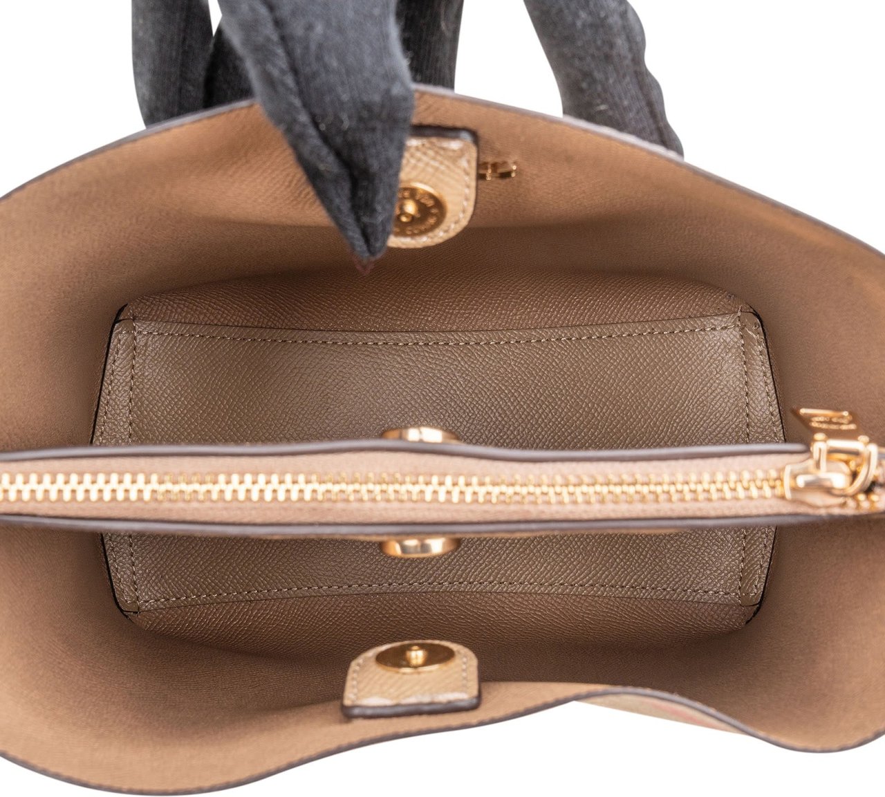 Coach Coach Signature Monogram Heart Print Mollie Bucket Handbag Beige