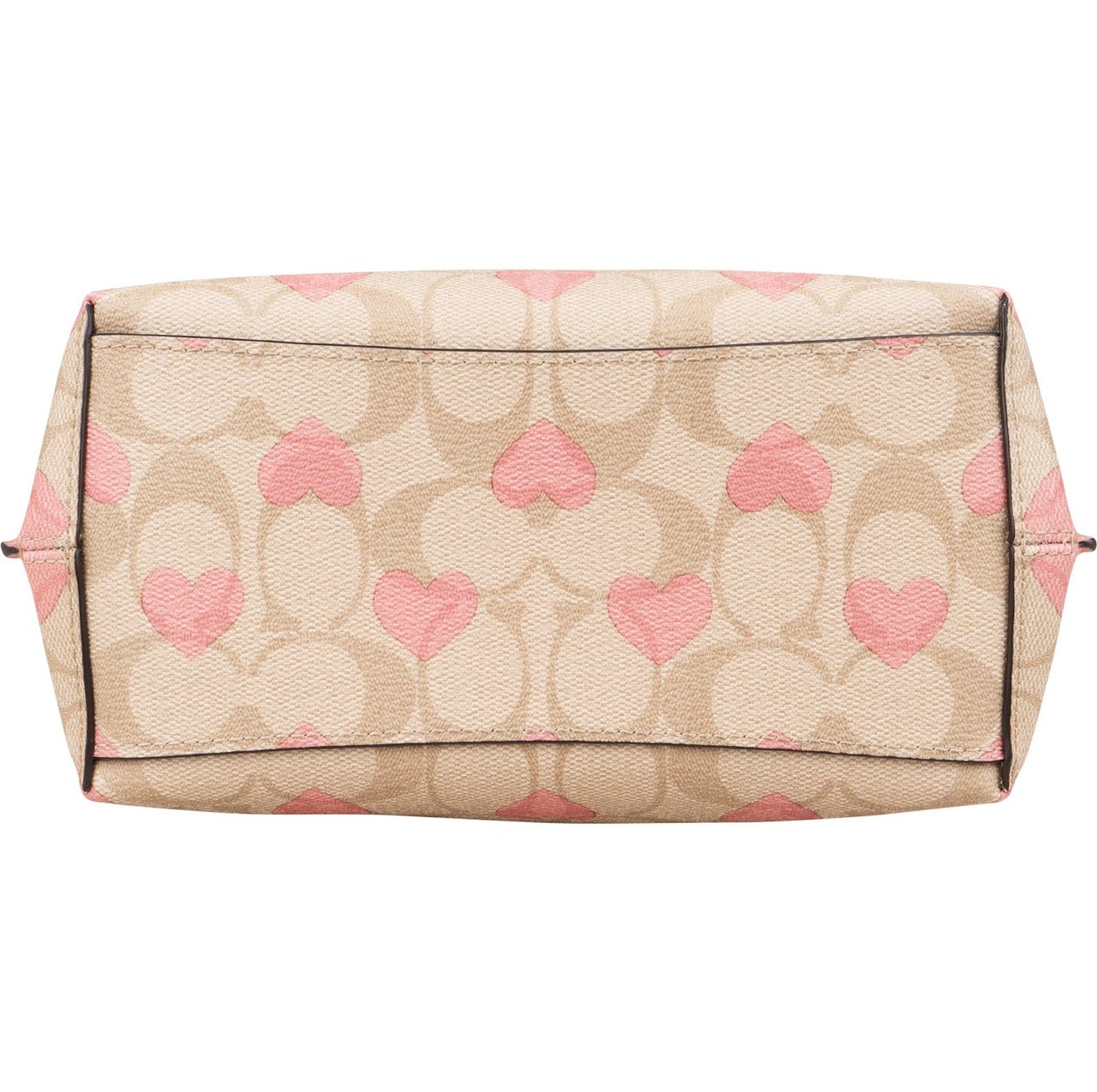 Coach Coach Signature Monogram Heart Print Mollie Bucket Handbag Beige