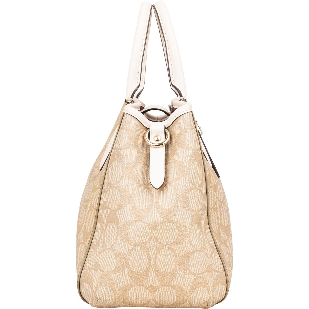 Coach Coach Monogram Signature Canvas Margot Carryall Handbag Beige