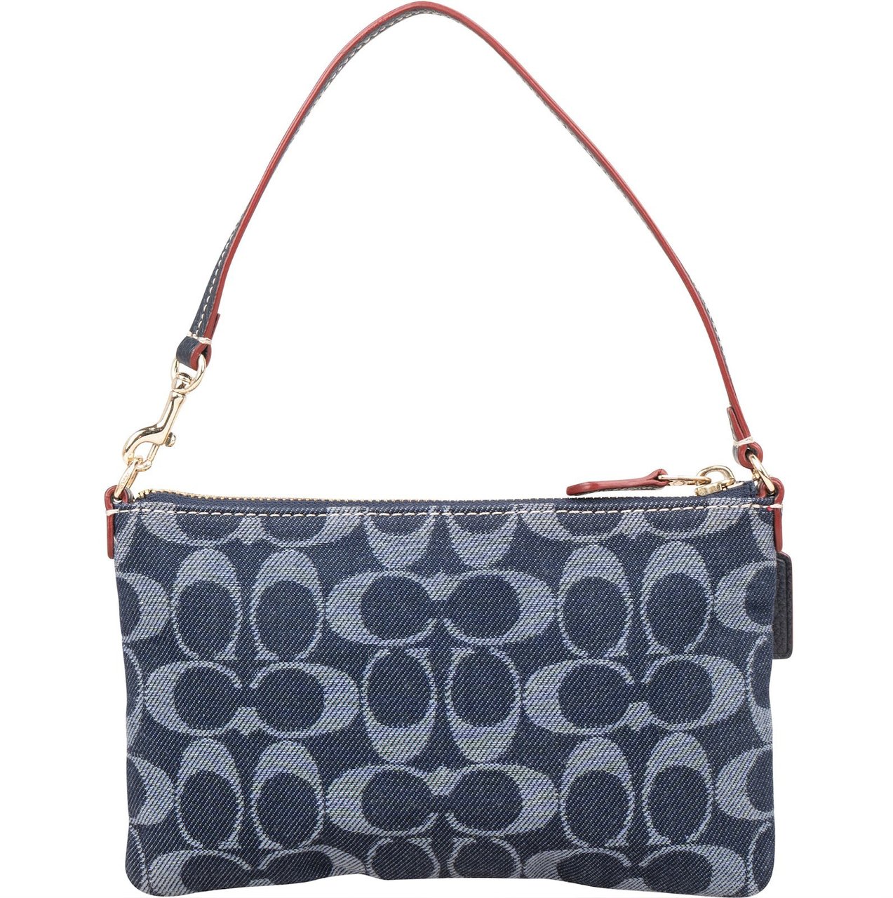 Coach Monogram Signature Denim Handbag Blauw
