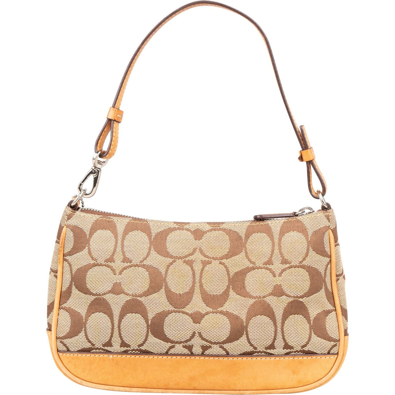 Coach Coach Monogram Signature Canvas Demi Handbag Bruin