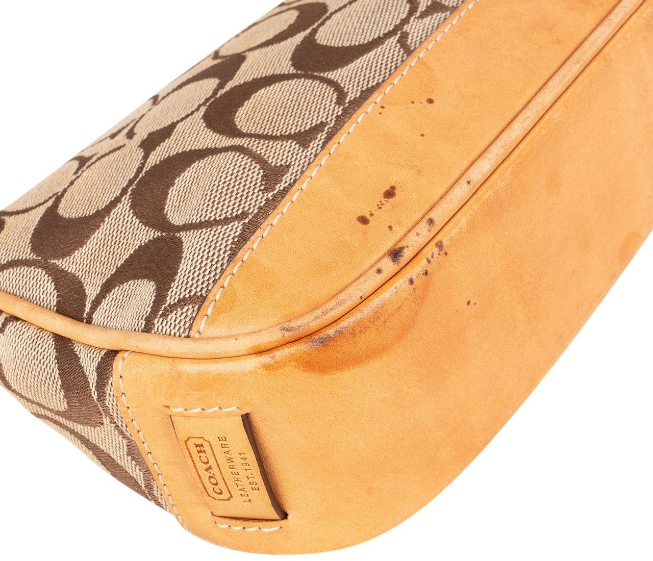 Coach Coach Monogram Signature Canvas Demi Handbag Bruin