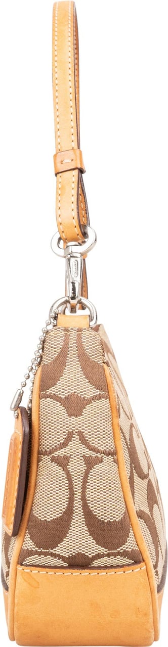 Coach Coach Monogram Signature Canvas Demi Handbag Bruin