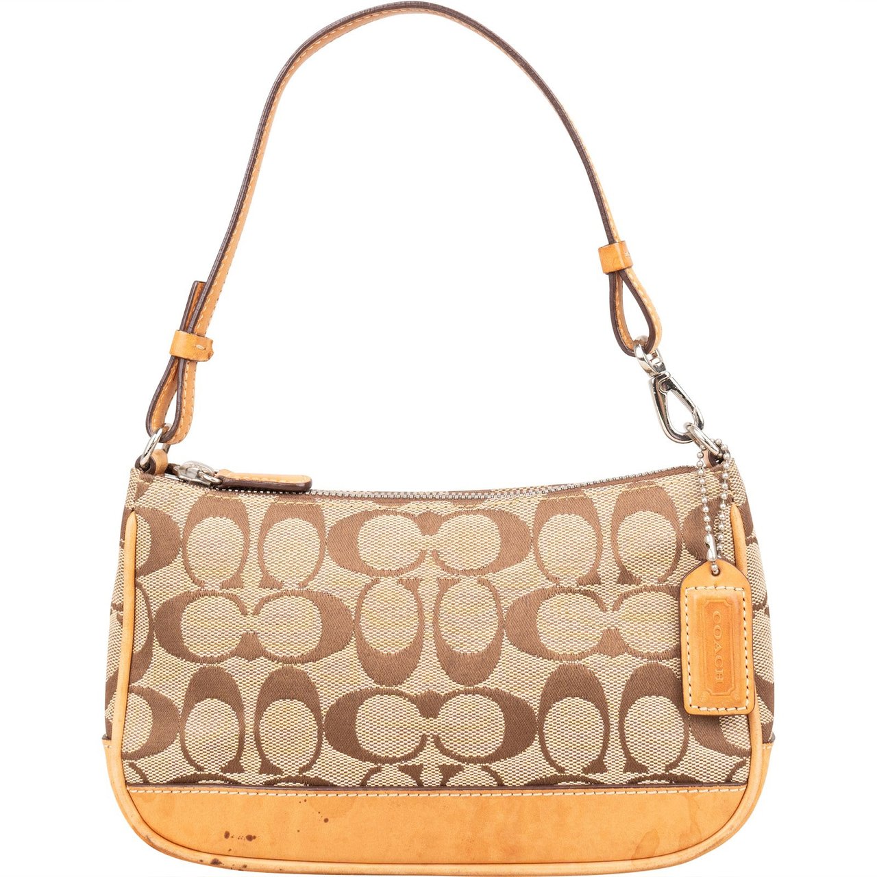 Coach Coach Monogram Signature Canvas Demi Handbag Bruin