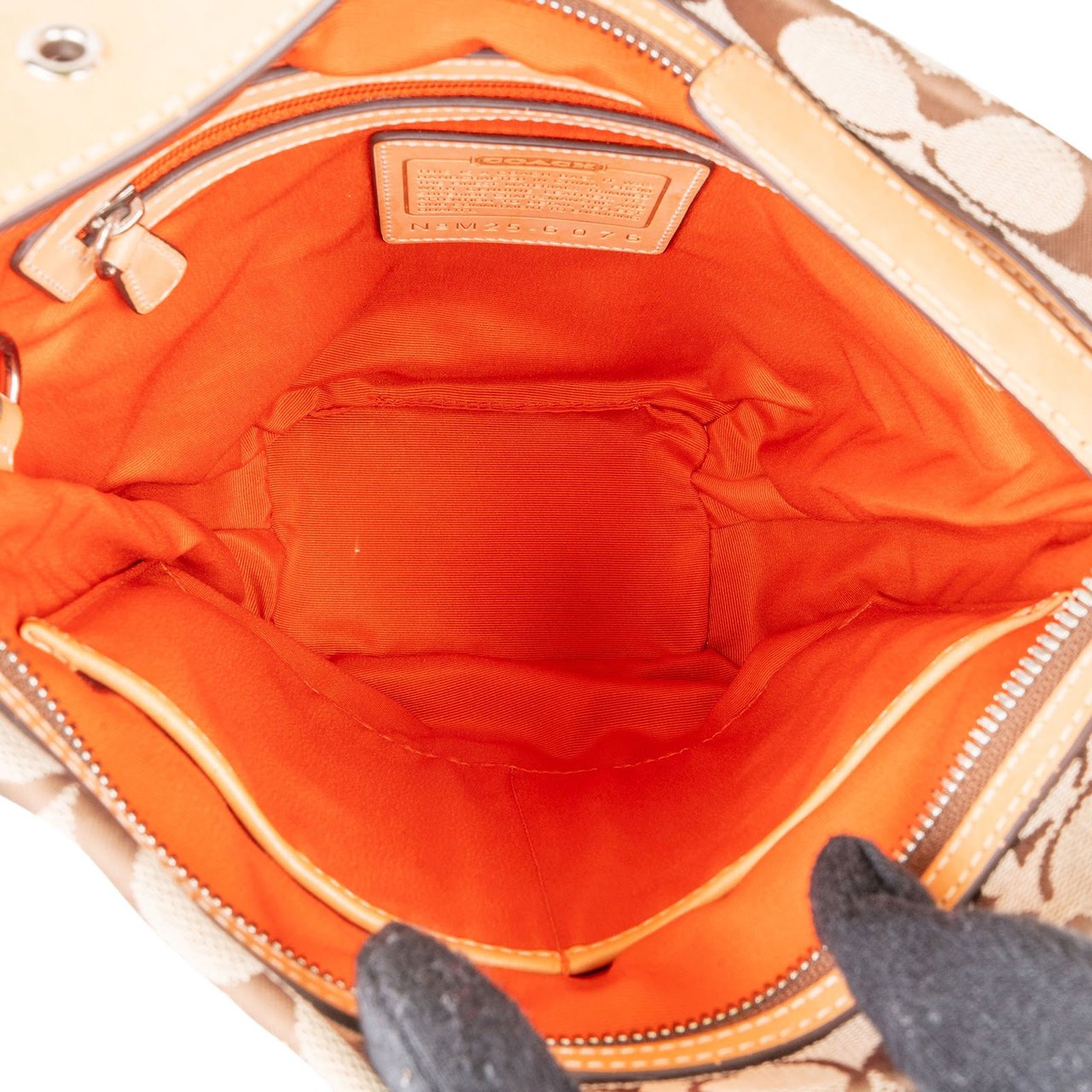 Coach Coach Monogram Signature Jacquard Shoulder Bag Bruin