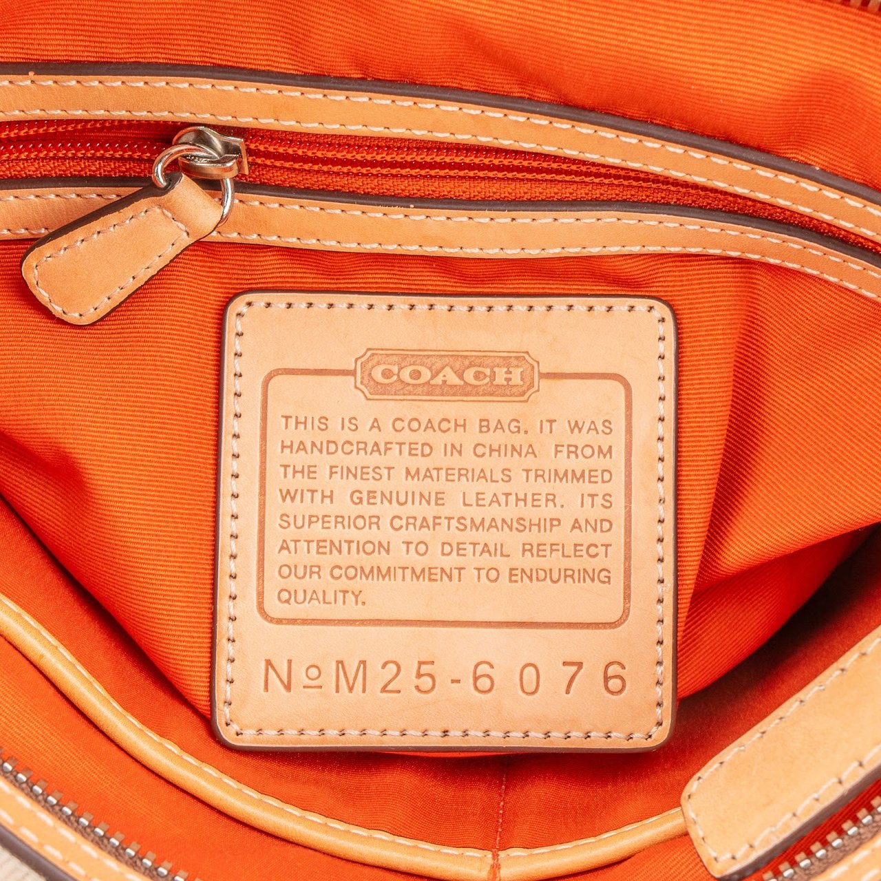 Coach Coach Monogram Signature Jacquard Shoulder Bag Bruin