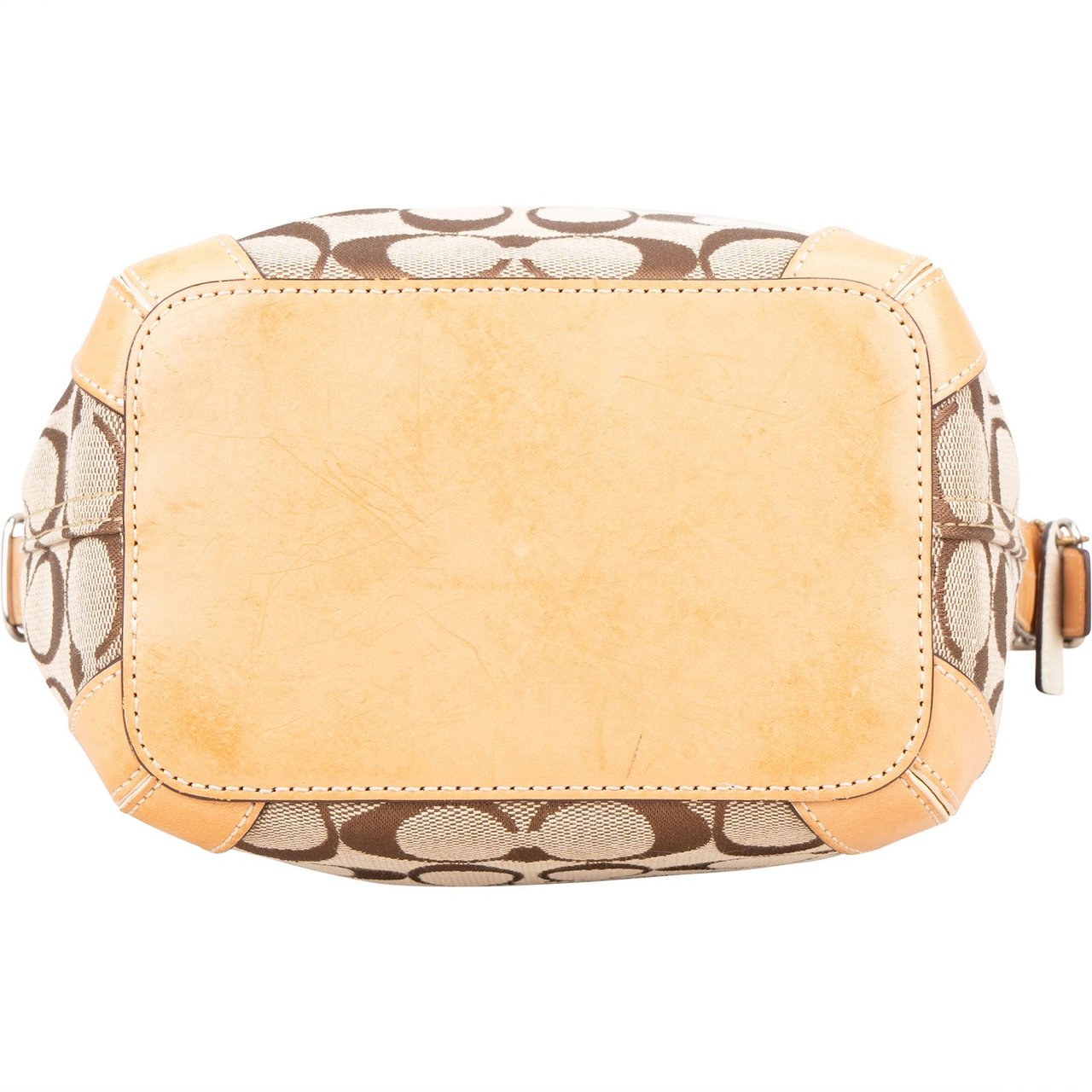 Coach Coach Monogram Signature Jacquard Shoulder Bag Bruin