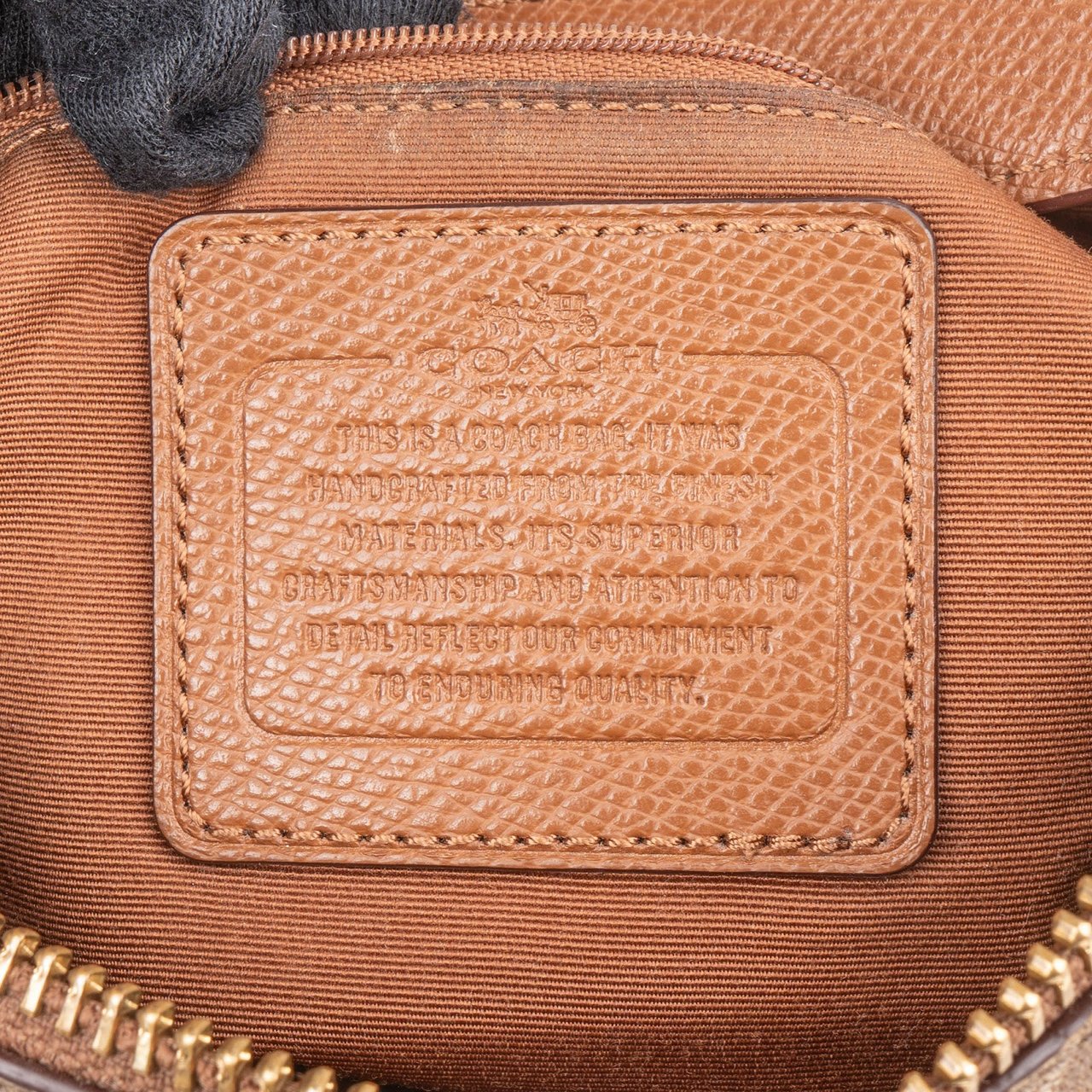 Coach Coach Monogram Signature Coated Canvas Ellen Hobo Shoulder Bag Bruin