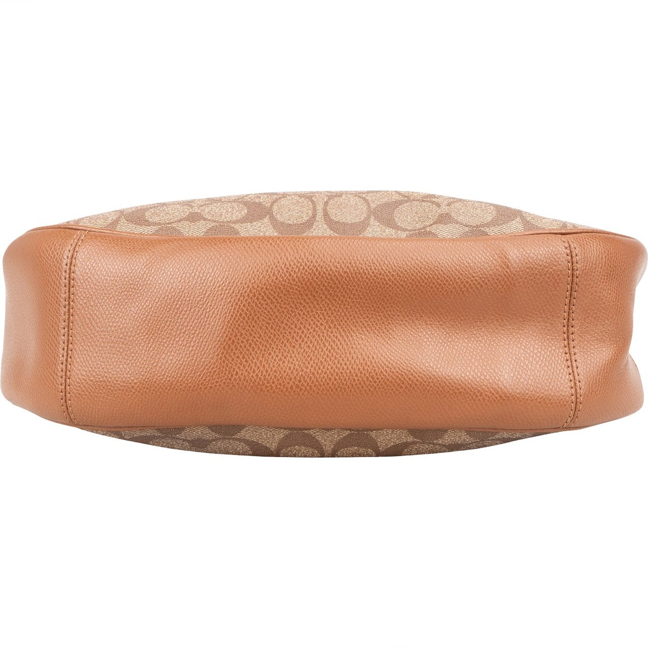 Coach Coach Monogram Signature Coated Canvas Ellen Hobo Shoulder Bag Bruin