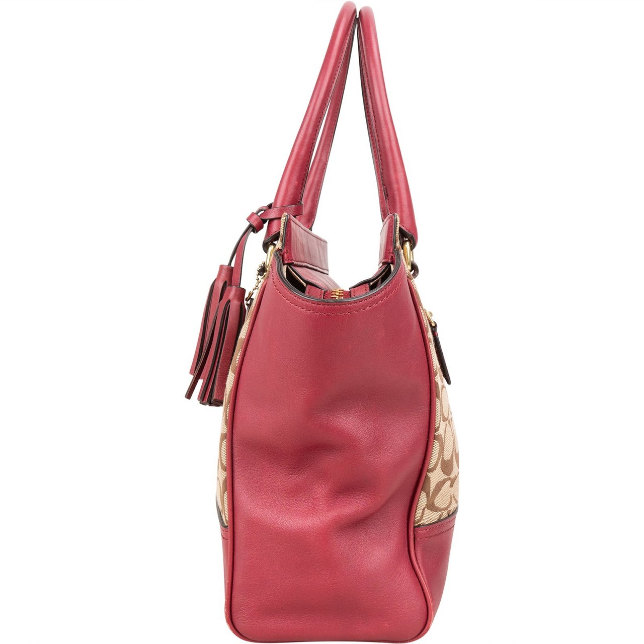 Coach Coach Monogram Signature Canvas Legacy Candace Carryall Handbag Beige