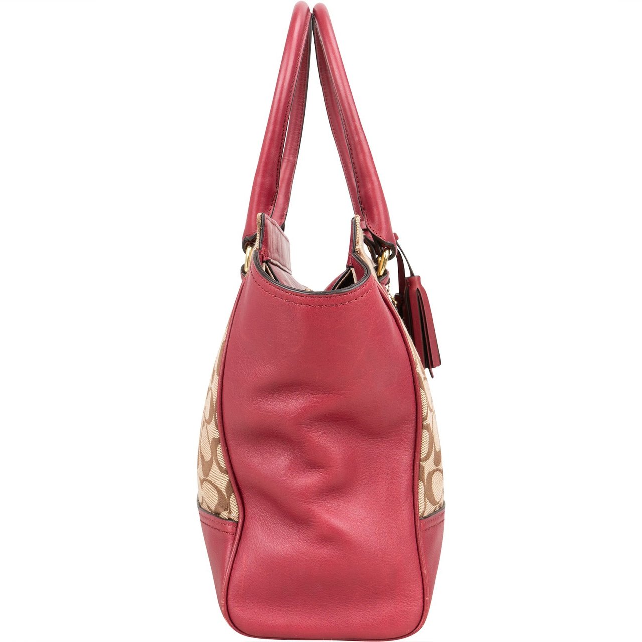 Coach Coach Monogram Signature Canvas Legacy Candace Carryall Handbag Beige