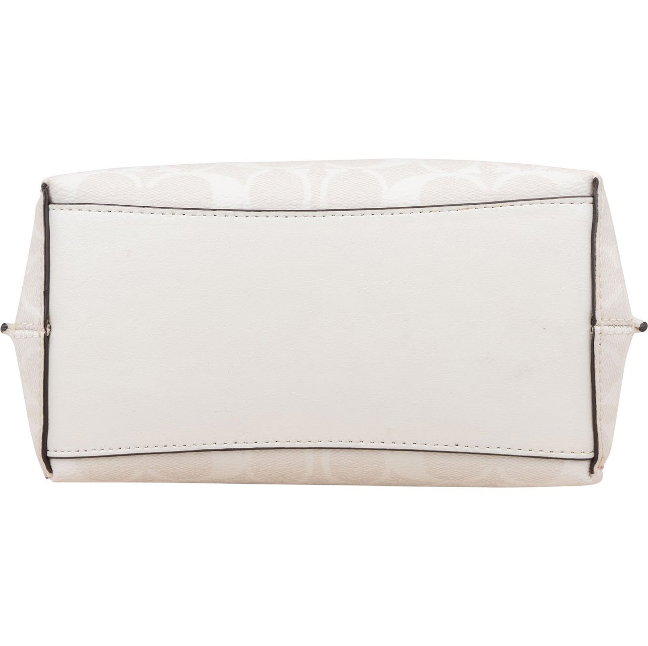 Coach Coach Monogram Signature Canvas Town Bucket Crossbody Handbag Wit