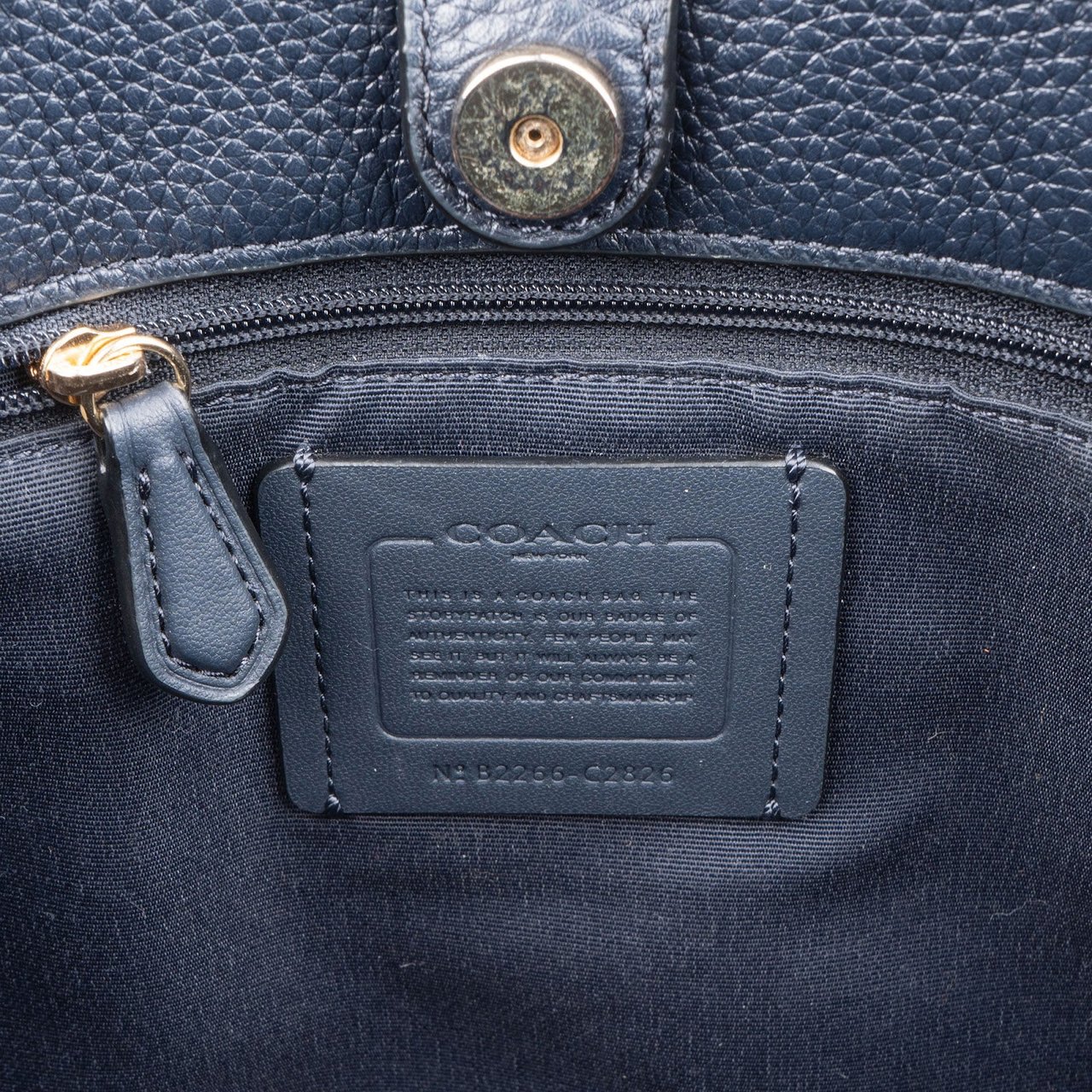 Coach Coach Monogram Signature Chambray Denim Handbag Blauw