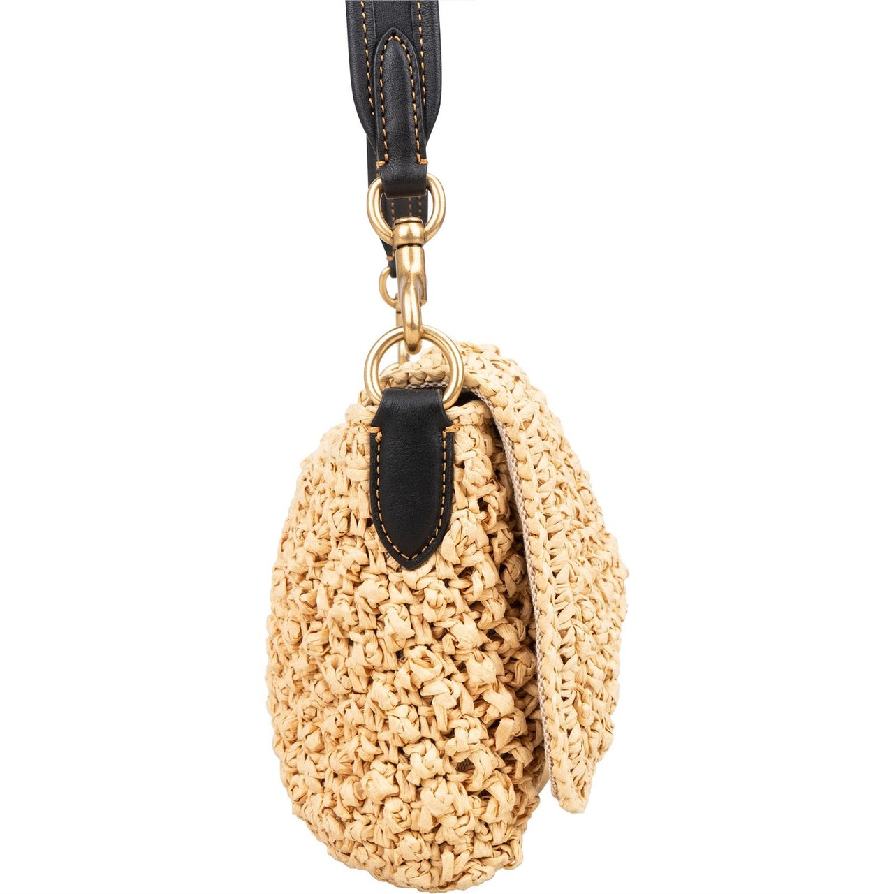 Coach Coach Raffia Soft Tabby Crossbody Bag Beige