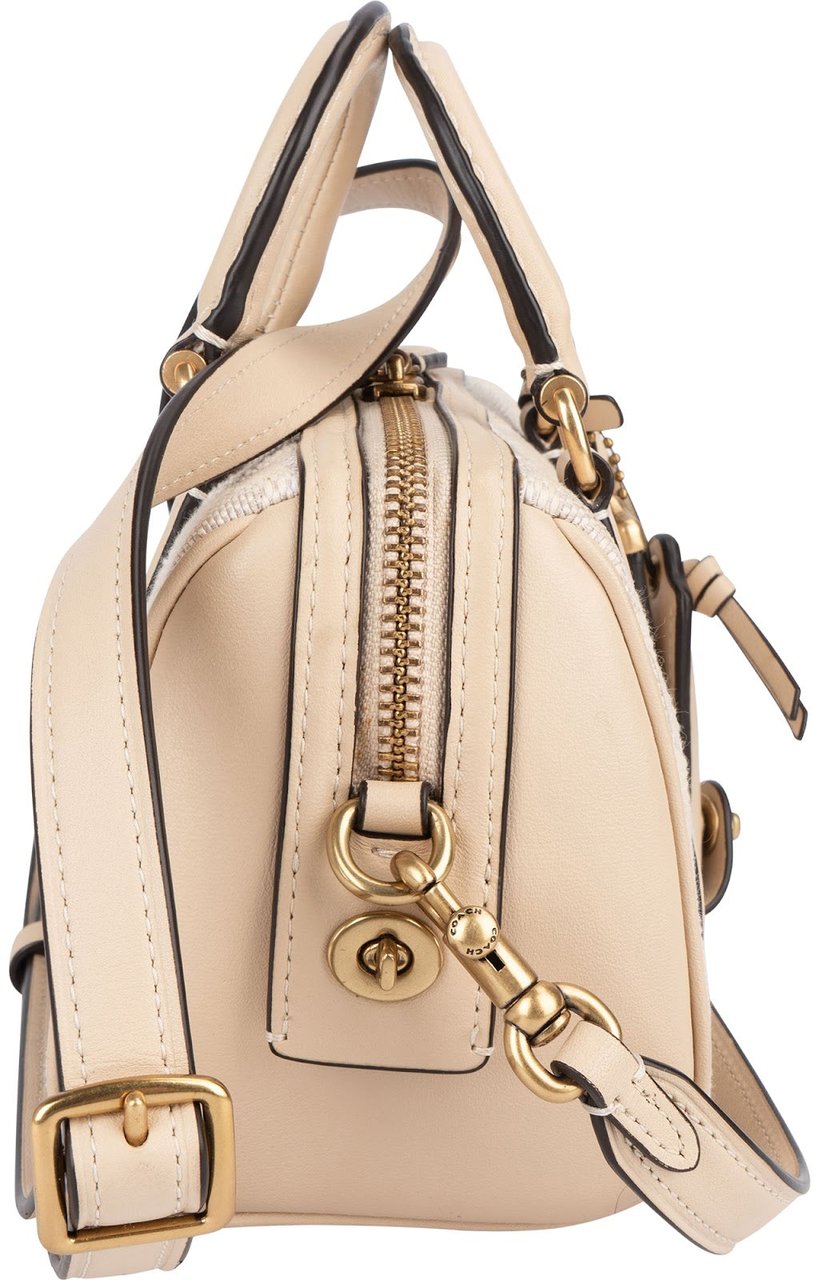 Coach Coach Monogram Signature Jacquard Micro Rowan Crossbody Handbag Beige