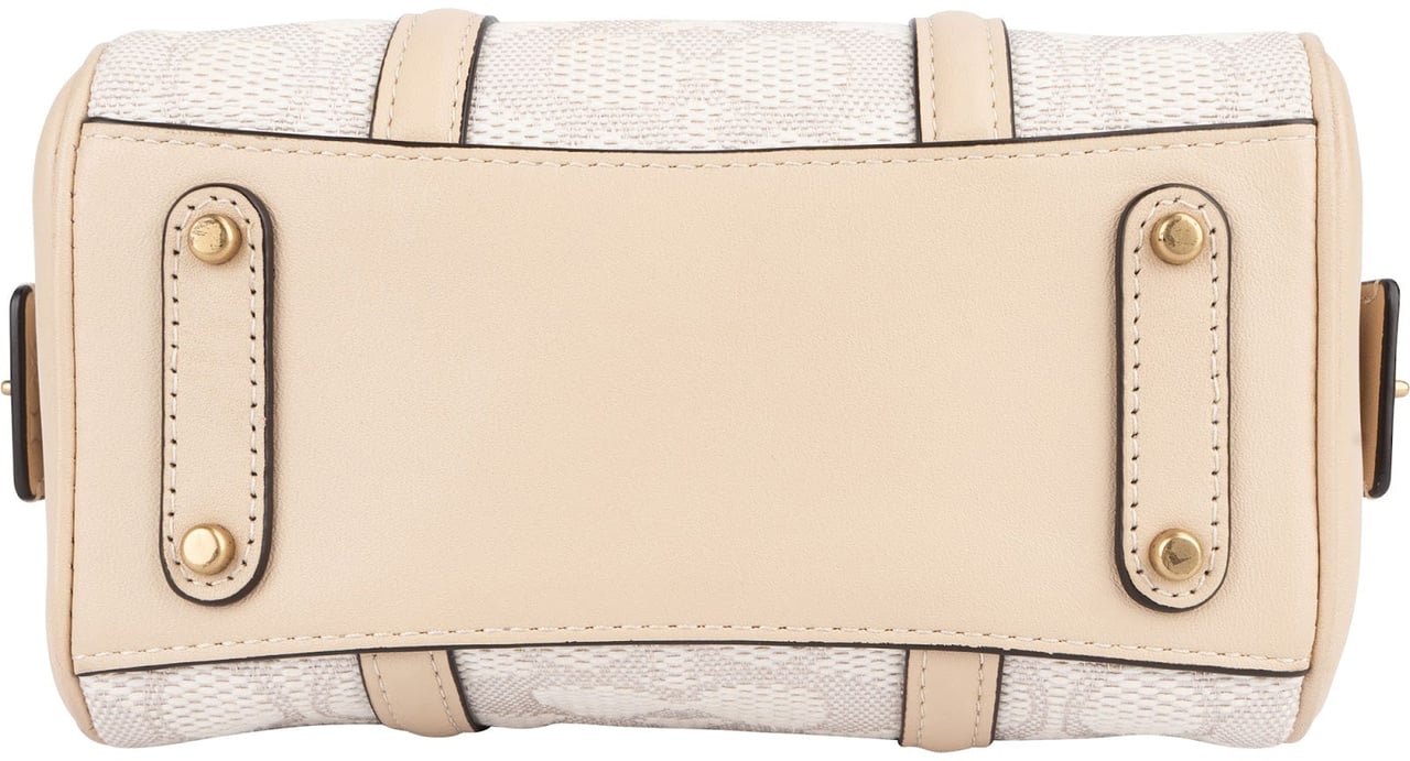 Coach Coach Monogram Signature Jacquard Micro Rowan Crossbody Handbag Beige