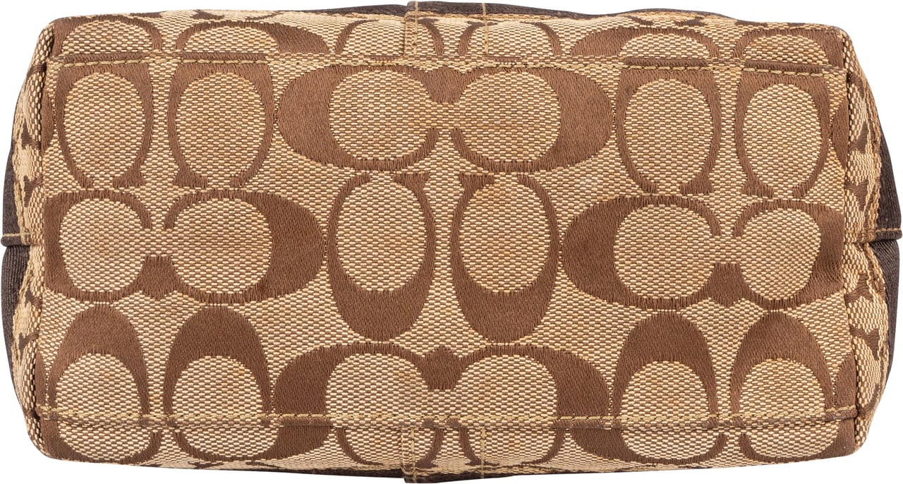 Coach Coach Monogram Signature Demi Mini Handbag Bruin