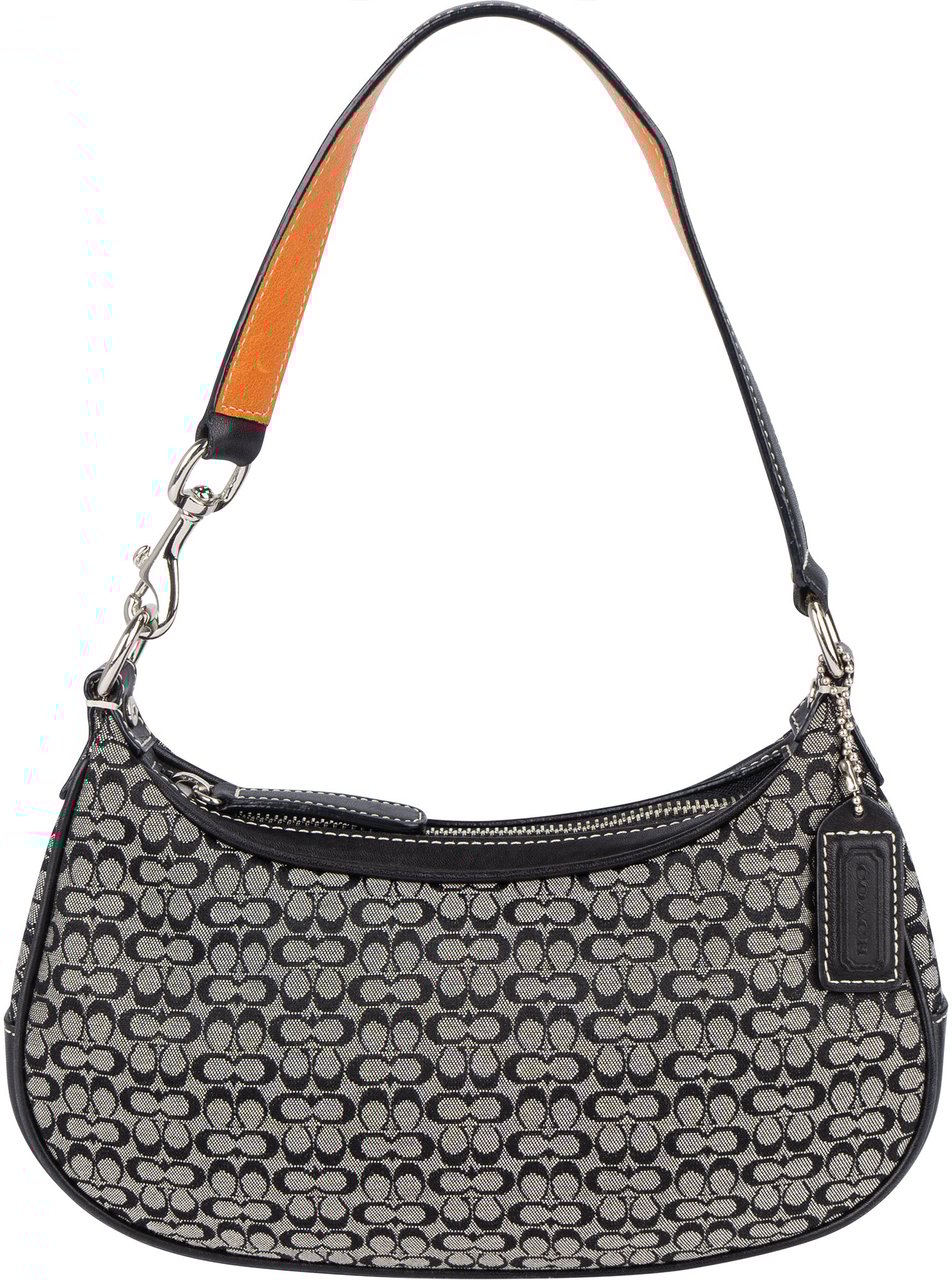 Coach Coach Mini Signature Monogram Pochette Handbag Zwart