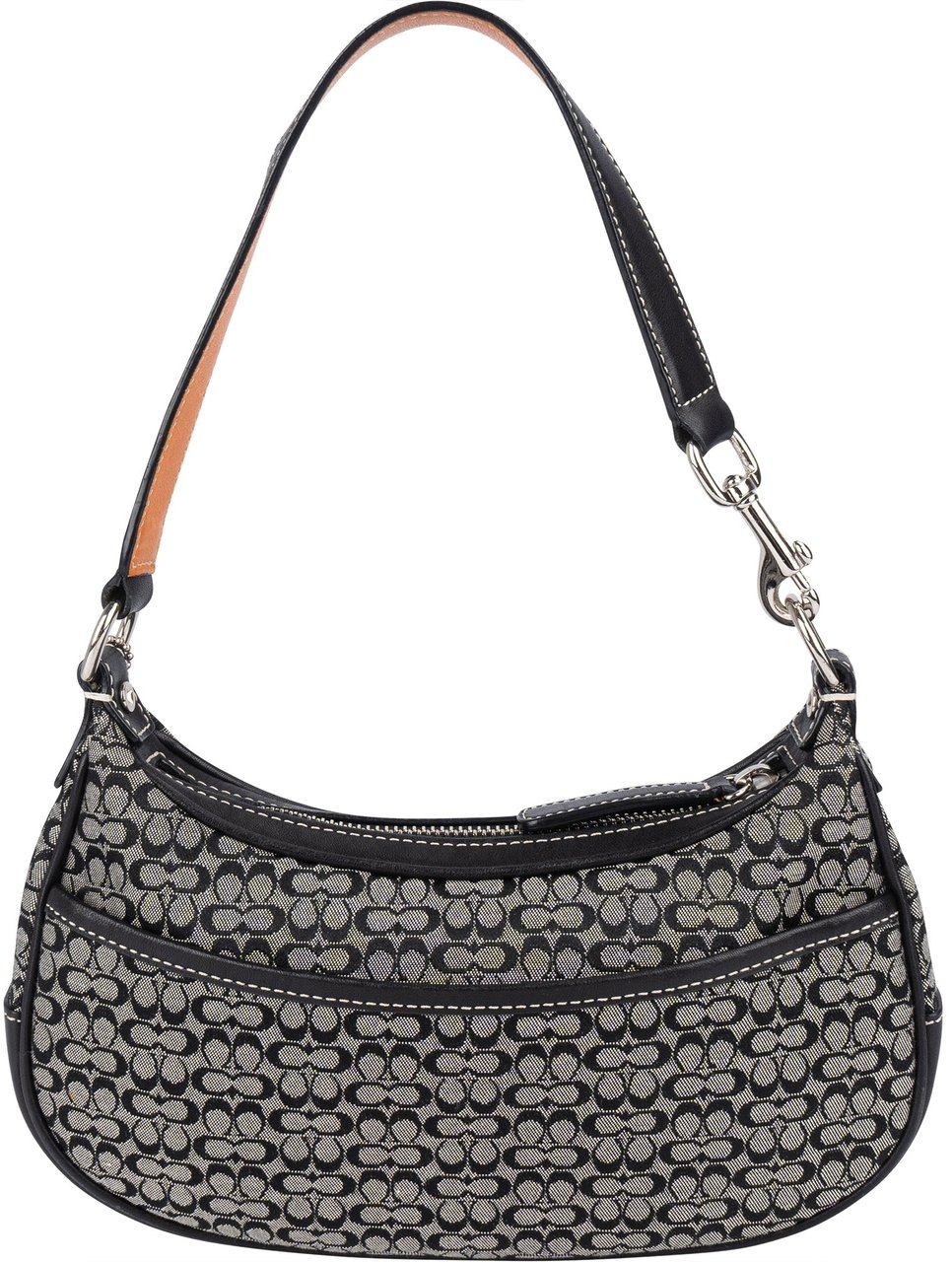 Coach Coach Mini Signature Monogram Pochette Handbag Zwart