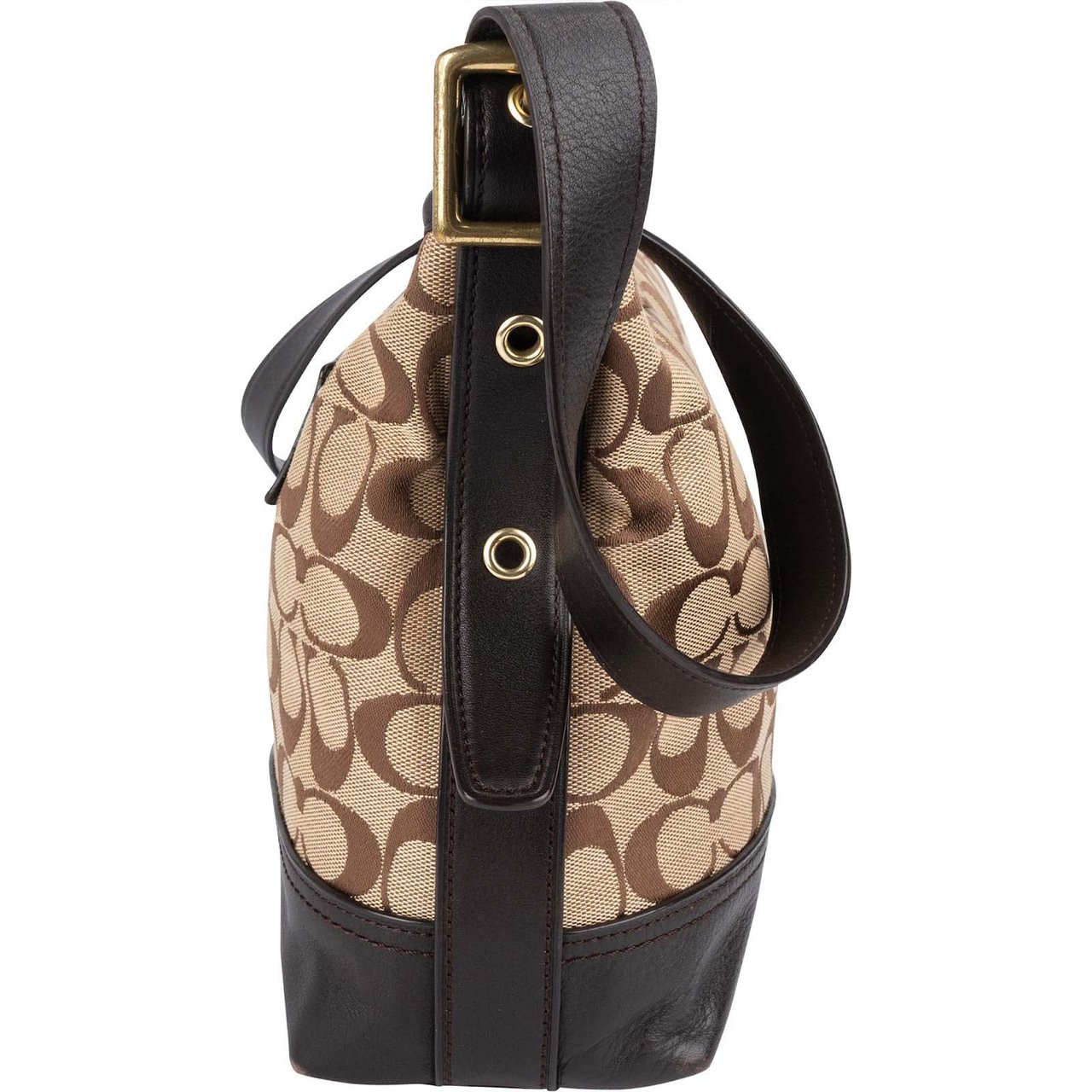 Coach Coach Monogram Signature Duffle Crossbody Bag Bruin