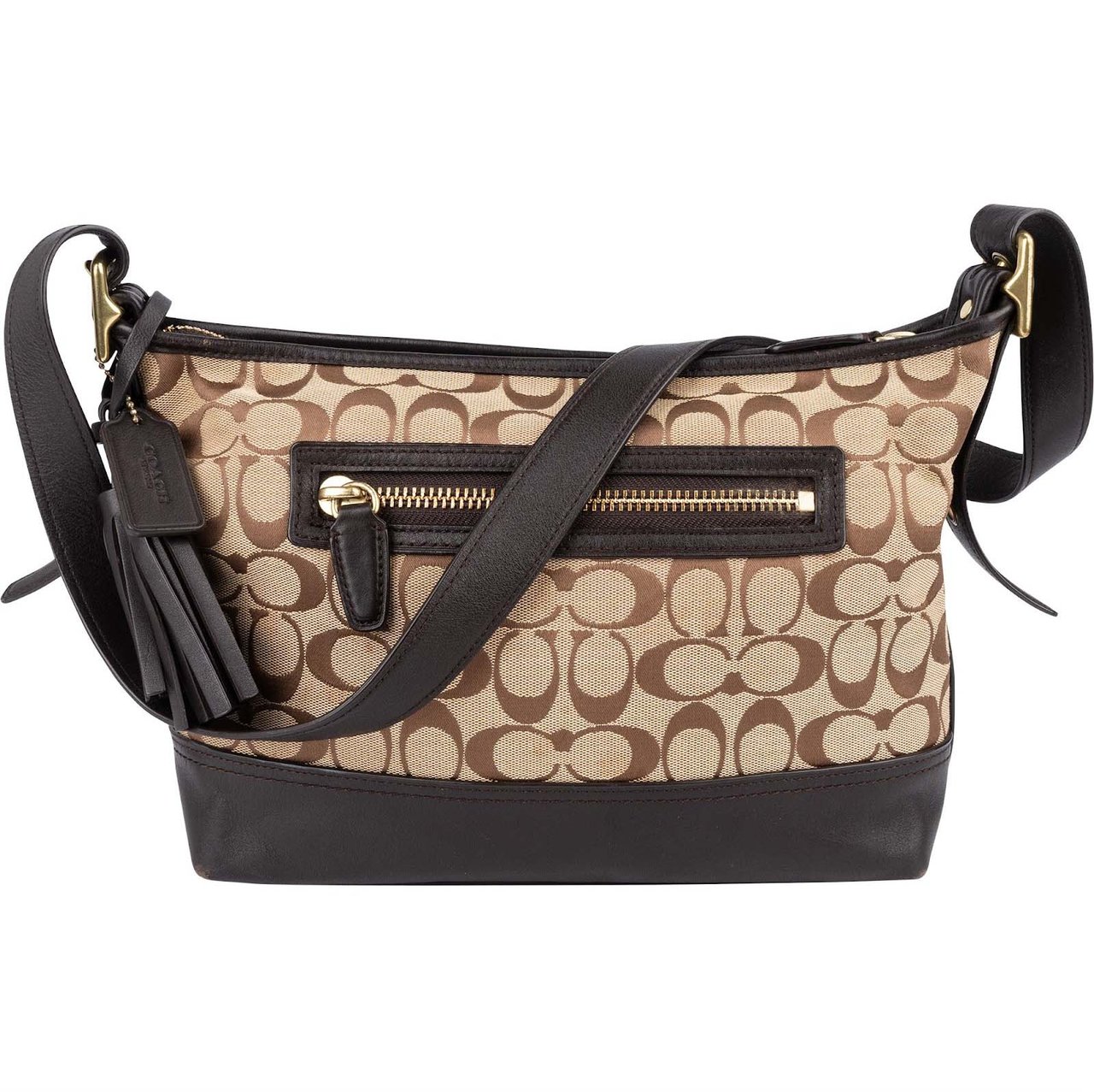 Coach Coach Monogram Signature Duffle Crossbody Bag Bruin