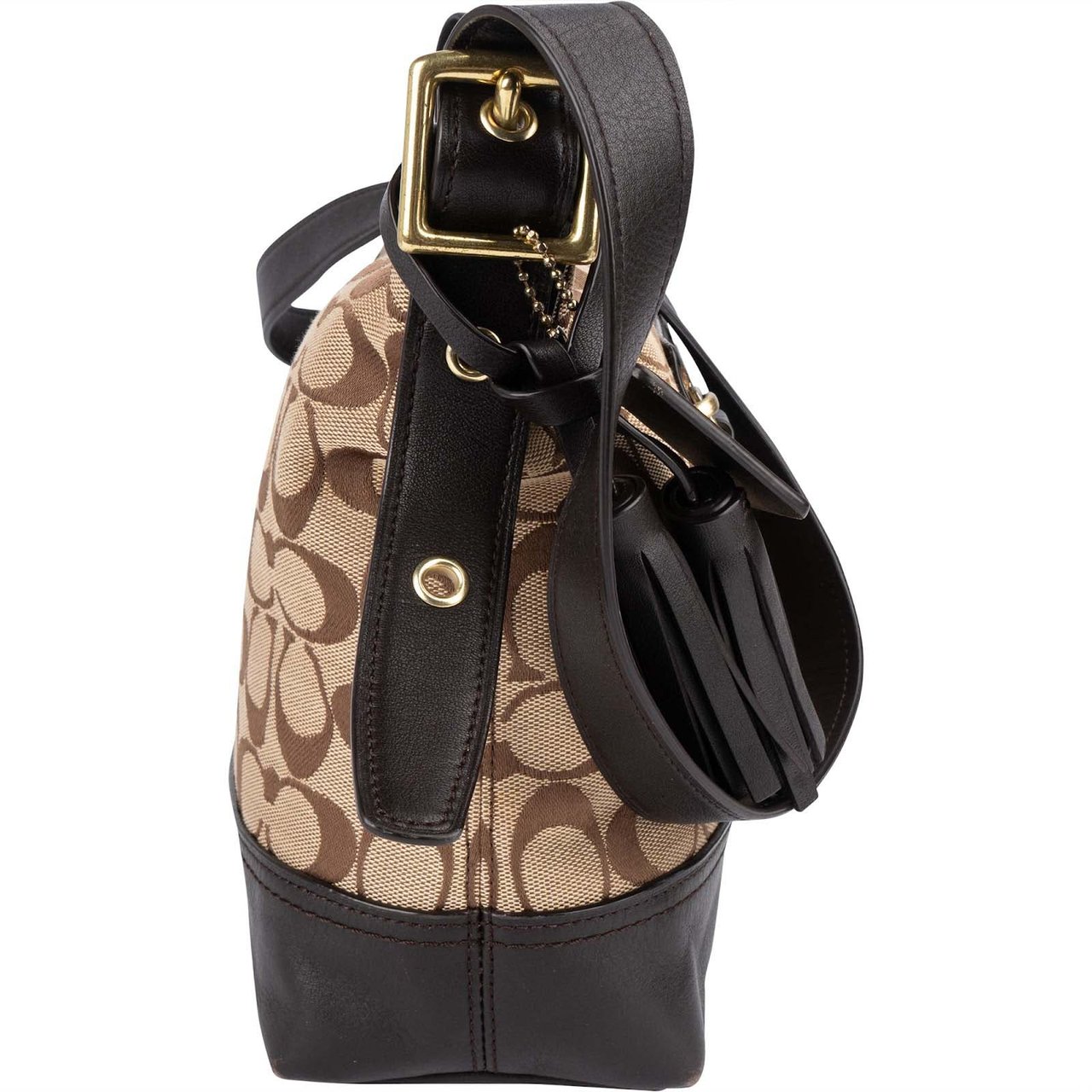 Coach Coach Monogram Signature Duffle Crossbody Bag Bruin