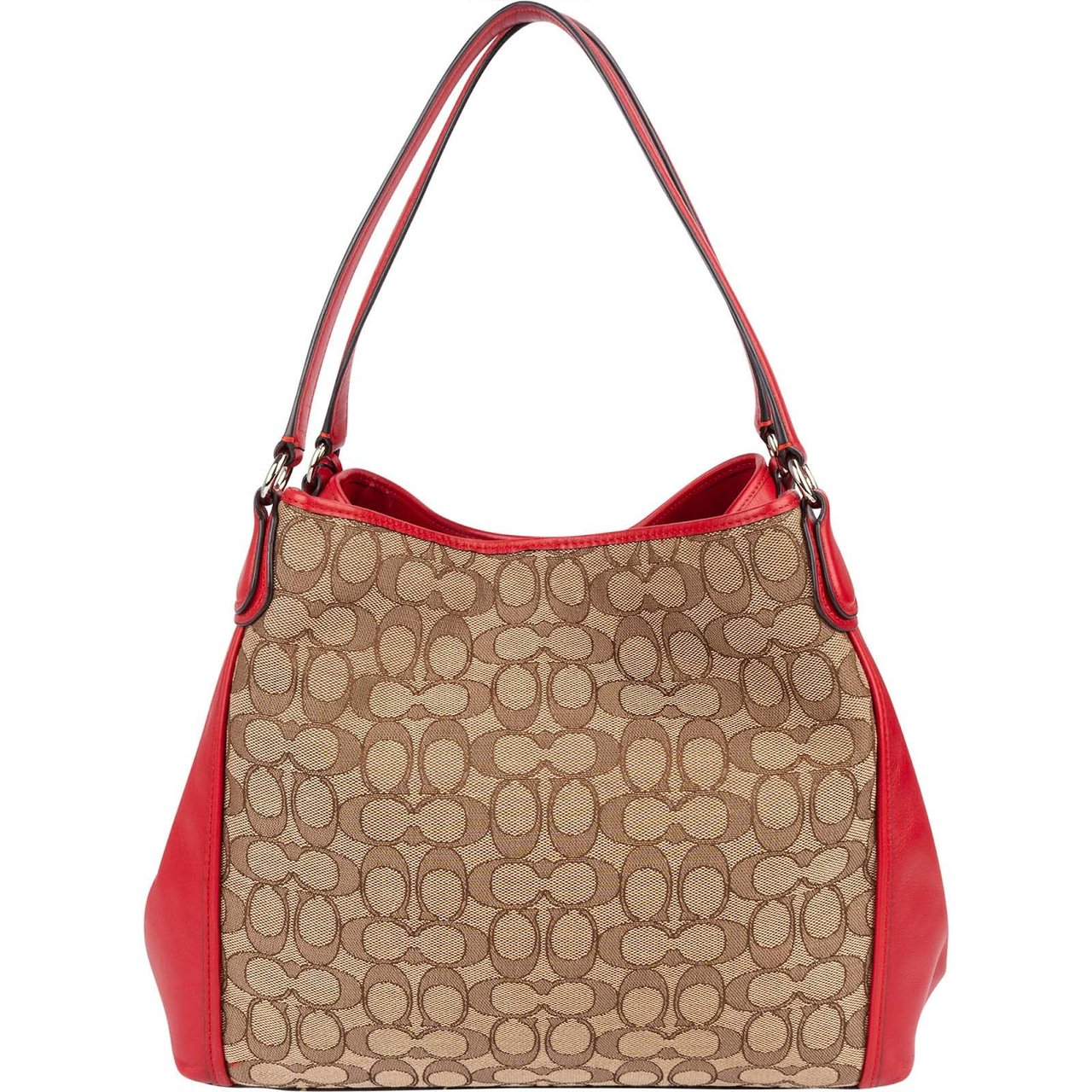 Coach Coach Monogram Signature Edie Hobo Handbag Beige