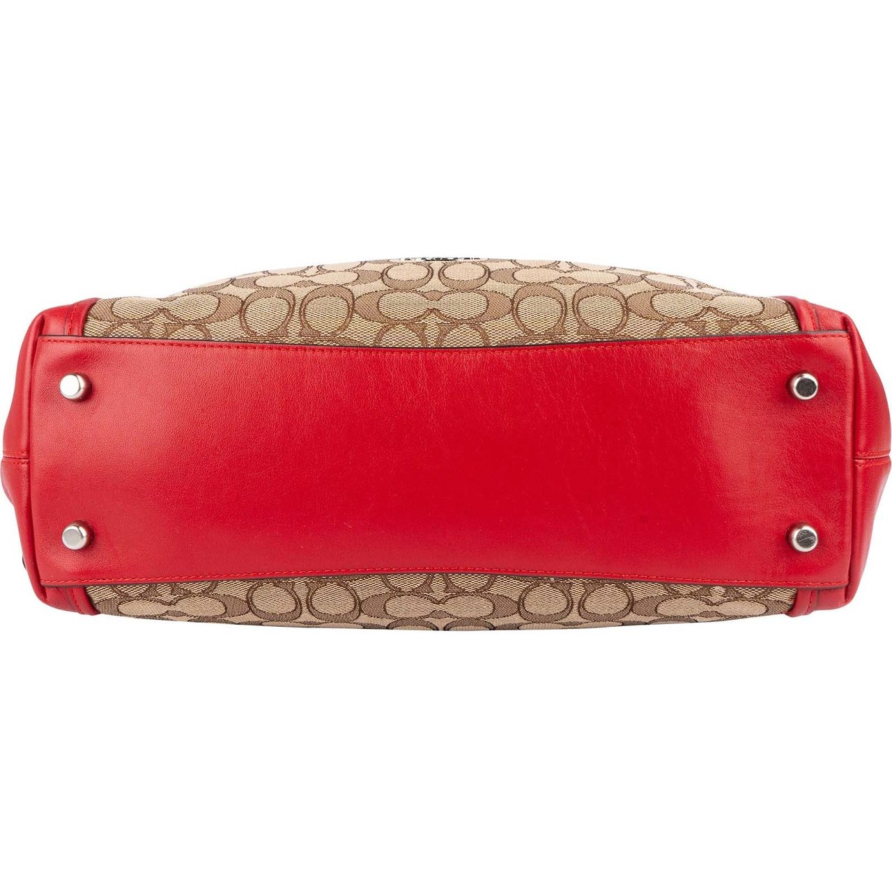 Coach Coach Monogram Signature Edie Hobo Handbag Beige