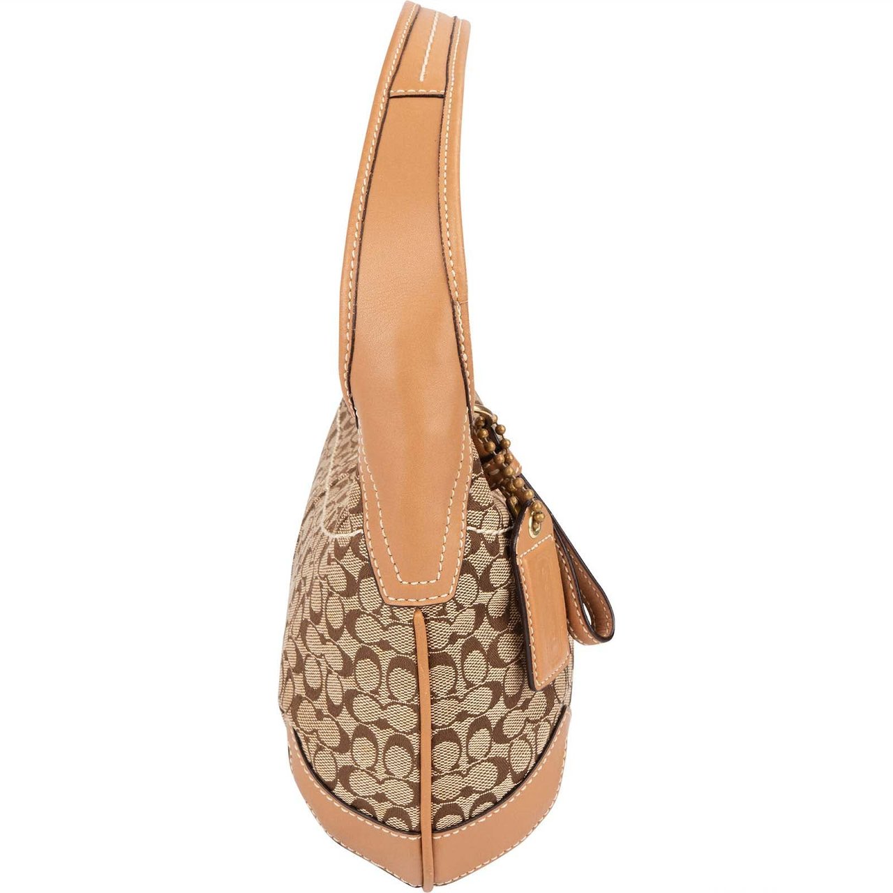 Coach Coach Monogram Signature Small Hobo Shoulder Bag Bruin