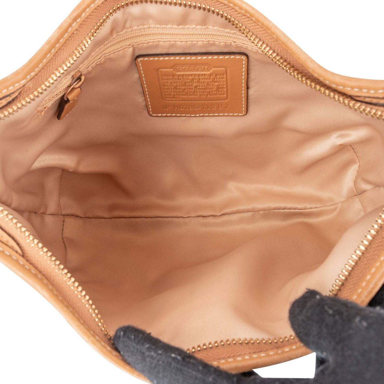 Coach Coach Monogram Signature Small Hobo Shoulder Bag Bruin