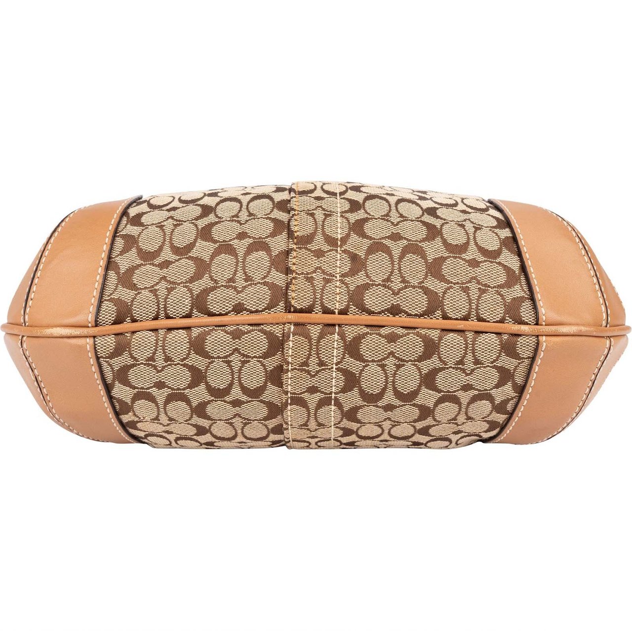 Coach Coach Monogram Signature Small Hobo Shoulder Bag Bruin