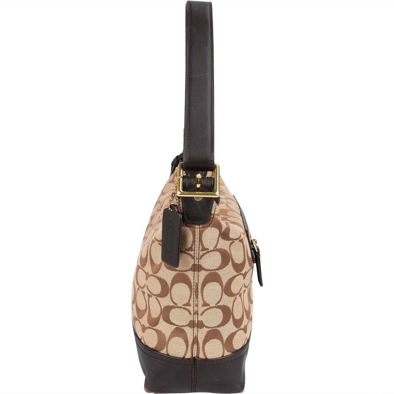 Coach Coach Monogram Signature Duffle Shoulder Bag Beige