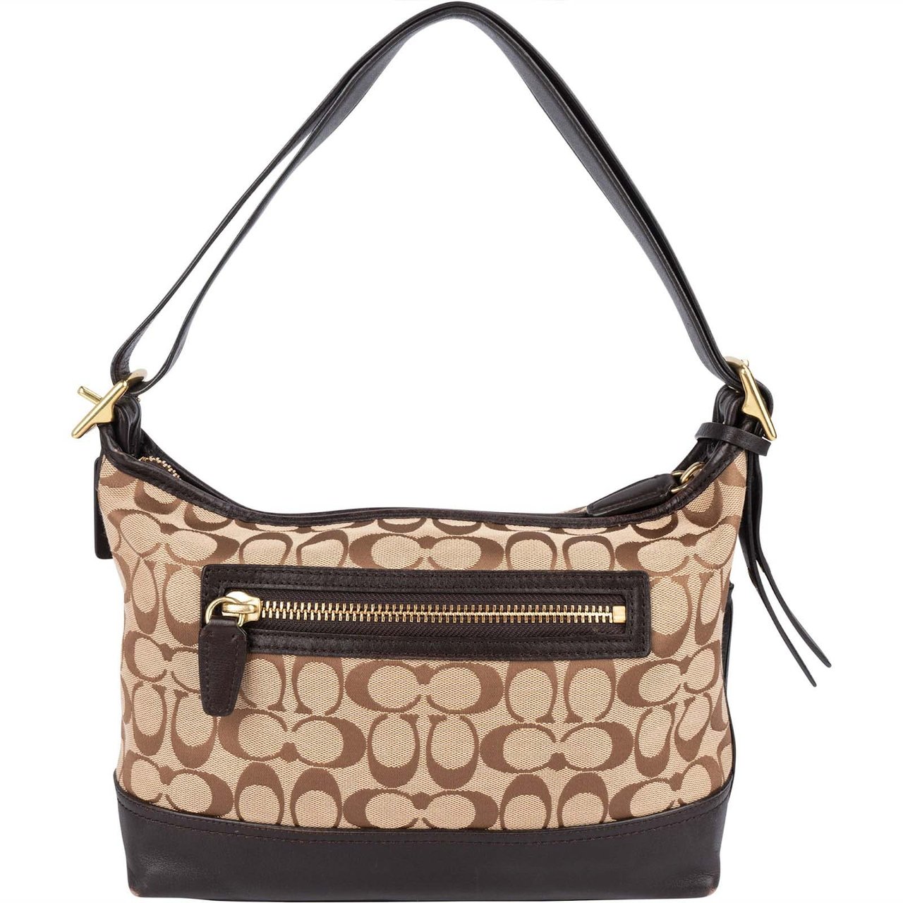 Coach Coach Monogram Signature Duffle Shoulder Bag Beige